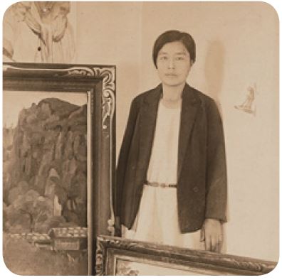 작업실에서 나혜석의 모습(1932)